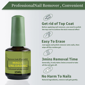 Ensemble de gel de <span class=keywords><strong>dissolvant</strong></span> de <span class=keywords><strong>vernis</strong></span> à ongles magique inoffensif de 15ml avec logo personnalisé AS Enlèvement rapide semi-permanent de <span class=keywords><strong>vernis</strong></span> à ongles de marque privée - Product Image 5