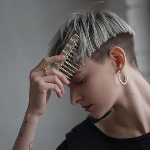 Peigne à cheveux en acétate écaille de tortue personnalisé Shily&OS, style <span class=keywords><strong>Mori</strong></span> Girl naturel, antistatique, minimaliste occidental, démêlant, en gros - Product Image 3