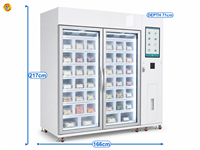Armoire distributrice de produits surgelés, style casier, -18 à -20°C, réglable, gaz écologique R290, pour cantine de magasin