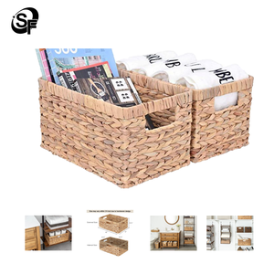 SF Home Storage Basket Large Size Sundry Storage Handmade Water Hyacinth Storage Basket