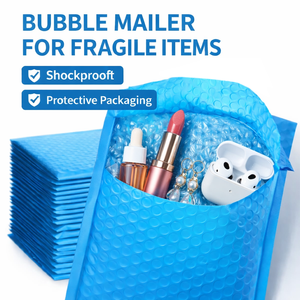 Ccpackage Custom Blue Plastic Envelope Padded Shipping Bag Waterproof <strong>Bubble</strong> <strong>Mailer</strong> With Custom Logo Self Seal Poly <strong>Mailer</strong> - Product Image 3