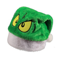 Chapeaux de Noël en velours pelucheux Grinch, design de dessin animé Grinch Elf de différentes couleurs
