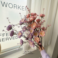 Künstliche Rosa Schmetterlingsblume Hochzeitsdekoration Plastikblume Wohnzimmer-Ornamente Künstlicher Blumenstrauß