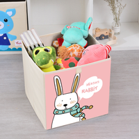 Nouvelle arrivée toile Cube enfants organisateur boîte de rangement tissu jouets bleu