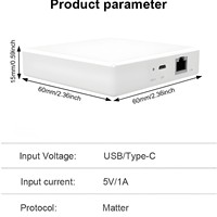 Passerelle Hub de Maison Intelligente Tuya Matter 2026 Thread Alexa Google Home Contrôle via l'application Smart Life Zigbee Wi-Fi THP10-Z-X