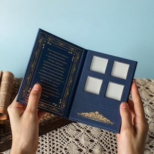 Caja de Paleta de Sombras de Ojos Vacía Personalizada, Estilo Libro, Embalaje de Papel Vintage con Cierre Magnético, Paleta de Sombras de Ojos Recargable, Maquillaje - Product Image 2