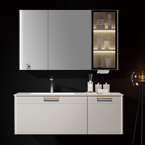 Luxury Single <strong>Basin</strong> Vanity Sink PVC <strong>Storage</strong> <strong>Bathroom</strong> Cabinet With Countertop Hand Wash <strong>Basin</strong> Sink - Product Image 3