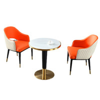 Table à manger ronde en marbre de luxe moderne pour restaurant, salon extérieur, cuisine, bar à domicile et utilisation en sous-sol