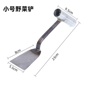 Green Smooth Stainless Steel Wild Vegetable Shovel 8cm Blade Width Thickened Garden Tool For Agricultural Use - Product Image 2