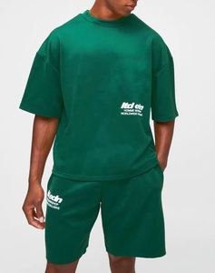 เสื้อยืดพิมพ์ลาย Forest Oversized Boxy Ltd Edn Scuba และกางเกงขาสั้น ชุดลำลองสำหรับผู้ชาย ชุดกีฬาแบบใหม่ ทรงเข้ารูป ชุดสองชิ้น - Product Image 1