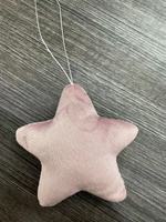 Samtsterne zum Aufhängen als Weihnachtsbaumschmuck – Blanko-Weihnachtskugeln Stern Weihnachtsbaumschmuck