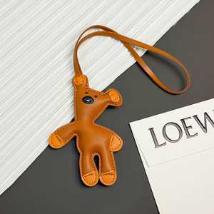 2025 New Bear Leather Keychain Fashion Luxury <b>Bag</b> Pendant High Quality Leather Car Keychain Accessories Designer <b>Bag</b> <b>Charms</b> - Product Image 3