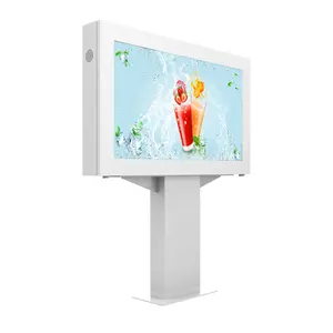 Luar ruangan berdiri tahan air kios kemudi 65 inci melalui papan iklan Digital Equipement