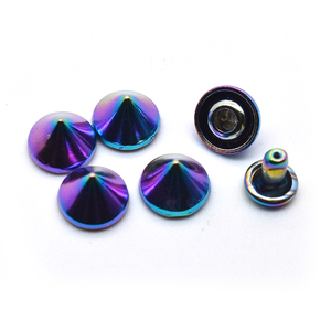 Bag Hardware Handbag Accessories Purse <strong>Studs</strong> <strong>Button</strong> Nail Buckle 8mm Rainbow Spike Punk Rivet for Shoe Leather - Product Image 4