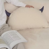 Coussin en peluche en forme de corne avec rembourrage en coton PP, coussin de dossier de lit, coussin de canapé