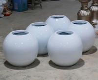 Pot pot bunga bentuk bola Premium desain Modern dalam ruangan/luar ruangan vas untuk dekorasi rumah taman dan tanaman