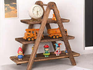Estante de Almacenamiento de Madera de 3 Niveles, Estilo Vintage, para Exhibición de Pasteles, Galletas, Frutas y Mantequilla - Product Image 2