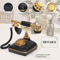 Téléphone rétro personnalisé avec enregistrement audio sur cassette, pour messages de mariage, messages audio rétro, téléphone rotatif pour messages et confessions