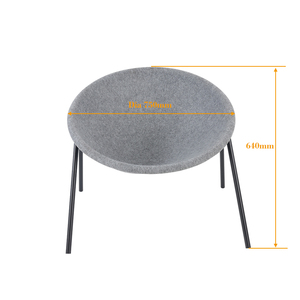 Sedia Lounge Impilabile Moderna in <span class=keywords><strong>Feltro</strong></span> PET Riciclato con Base in Ferro, Design Durevole, Arredamento per Ufficio Ecologico - Product Image 3