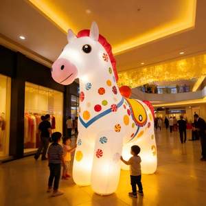 Ballon <span class=keywords><strong>gonflable</strong></span> <span class=keywords><strong>licorne</strong></span> debout, couleur personnalisable, décoration publicitaire, 4-6 pieds x 4 pieds, ventilateur intégré, design moderne durable - Product Image 3