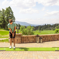 Konday golf intérieur pratique mettre tapis tour Grade gazon sensation PP herbe putting green ensemble avec mât arrière-cour taille personnalisée