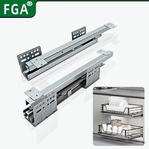 Soft Closing Full Extension Auto Closing <b>Drawer</b> <b>Slides</b> for Kitchen Side Pull Wire Basket <b>Slide</b> for Pipe Tube - Product Image 2