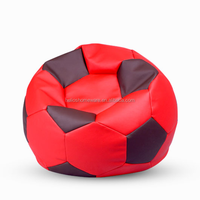 Vente en gros de pouf géant en cuir de forme moderne pour adulte pour le football d'intérieur pouf rond de jeu pouf personnalisé pour le salon