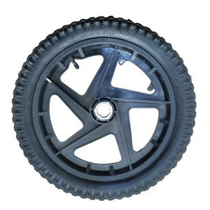 Roue pneumatique en caoutchouc 16x2.4 pouces avec moyeu en aluminium directement en usine pour poulailler mobile et chariot à main - Product Image 5