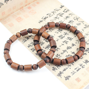 <b>Black</b> Agarwood Bracelet Barrel Beads Geometric Shape Unisex Everyday Wear Jewelry Hangzhou Origin HEIQN - Product Image 2