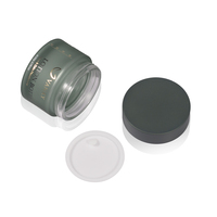 Pot de crème pour le visage en verre givré mat personnalisé de 50 g avec bouchon à vis, emballage cosmétique de luxe vide