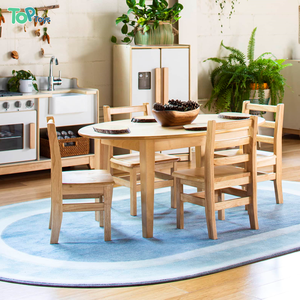 Meubles d'école en bois massif pour crèche Montessori, ensemble bureau et chaise pour enfant, mobilier et équipement préscolaire pour tout-petits - Product Image 1
