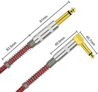 Câble de guitare électrique de qualité professionnelle, prix d'usine, câble audio tressé, réduction du bruit, câble électrique pour guitare