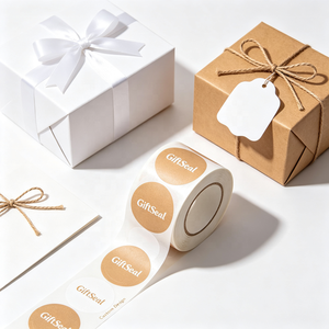 Étiquettes adhésives personnalisées avec logo imprimé, enveloppantes pour canettes, bocaux, boîtes en carton, imperméables, découpées, rondes, résistantes - Product Image 1
