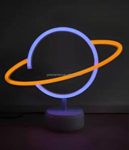 <span class=keywords><strong>Lampe</strong></span> de table au néon de petit format à piles AA avec base LED, signe décoratif au néon dinosaure, cactus, arc-en-ciel - Product Image 6