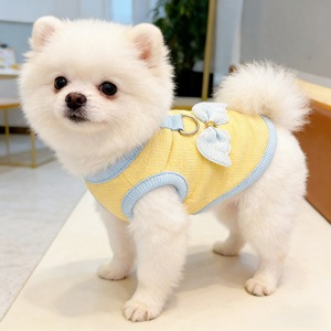 Gilet en soie glacée pour animaux de compagnie printemps/été avec petites ailes - Dropshipping disponible pour chats, petits chiots, Bichons, Pomeranians, et - Product Image 3