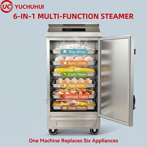 เครื่องนึ่งอาหารสแตนเลสยี่ห้อ Yuchuhui แบบตู้ สำหรับใช้ในเชิงพาณิชย์ พร้อมระบบควบคุมอุณหภูมิอัจฉริยะ ใช้สำหรับนึ่งข้าวและ<span class=keywords><strong>ขนมปัง</strong></span> - Product Image 3