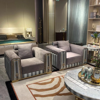 Canapé modulaire en tissu mat de luxe léger, combinaison de canapés haut de gamme pour villa, appartement, salon, canapé design multifonctionnel