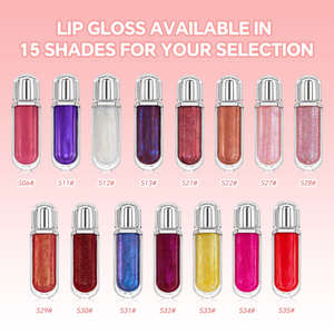 ลิปกลอสเนื้อลิควิดวีแกนกันน้ำประกายเพชร 15 สี ให้ความชุ่มชื้น ฉ่ำวาว ติดทนนาน รับผลิตแบบ OEM แบรนด์ส่วนตัว - Product Image 4