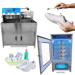 Machine à laver les chaussures semi-automatique commerciale à brosse manuelle, machine à laver les chaussures à double fente, machine à laver les chaussures à fente unique, toile - Product Image 3