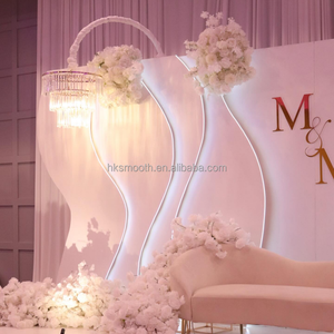 Fondo de Boda de PVC Blanco de 8x16 pies y 8x20 pies con Soporte de Tira de Luces LED, Fondo de Boda de PVC, Beneficios Exclusivos SMOOTH - Product Image 2