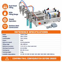 Machine de remplissage automatique à double tête pour détergent liquide, alcool, huile comestible et boissons