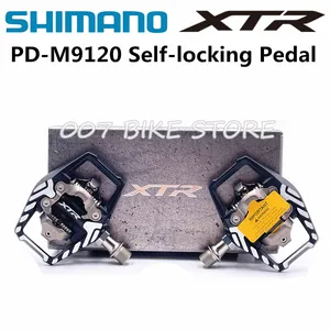 모조리 클리트 페달 mtb shimano-원래 Shimano Deore XTR PD M9120 페달 SPD 자동 잠금 페달 MTB PD-M9120 산악 자전거 Clipless 페달 및 클리트 상자