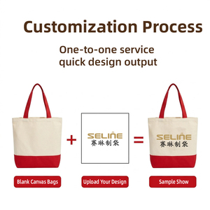 Borsa Tote personalizzabile in tela di cotone Eco da 12 once con stampa a sublimazione su due lati di Natale dolcetto regalo per caramelle - Product Image 4