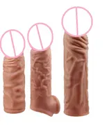 Vloeibare Siliconen Mannen Penis Sleeve Condooms Penis Vertraging Ejaculatie Clitoris Stimulatie G Punt Condoom Sex Producten