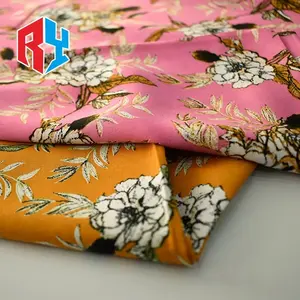 Fournisseur vente en gros de motifs floraux imprimés personnalisés tissu rayonne viscose dubaï 100% tissu rayonne pour robe chinoiserie