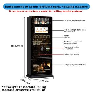 Commercial 5 Nozzles Wall <b>Mounted</b> Perfume <b>Spray</b> Vending Machine SDK Customizable Smart System Wi-Fi/4G LTE Cologne Fragrance - Product Image 3