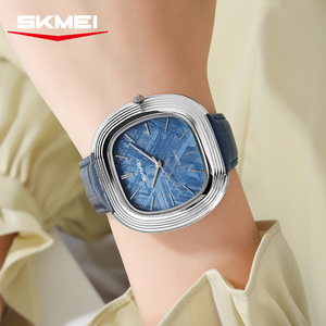 Nouvelle montre-bracelet de luxe pour femme, logo personnalisé, grand cadran, or rose, étanche 3 ATM, bracelet en cuir, prix de gros transfrontalier, Reloj - Product Image 2