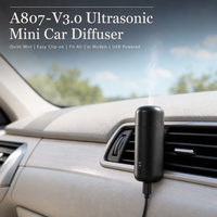 Diffuseur d'aromathérapie ultrasonique sans eau avec logo personnalisé pour voiture, diffuseur d'huile parfumée universel à clipser pour véhicule, machine à parfum
