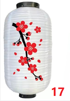 Lanternes en papier japonais en nylon imperméable artefact extérieur coloré pour Sushi Cuisine Barbecue et marmite artisanat en papier artisanal