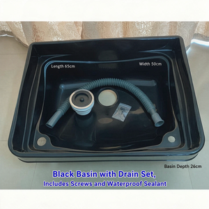 Bac à shampoing de salon avec robinet et tuyau de pulvérisation pour salon de coiffure - Product Image 5